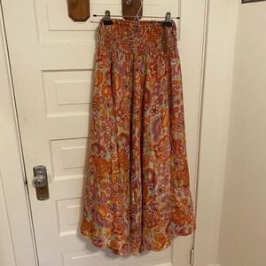 Paisley Print Maxi Skirt - Multicolor